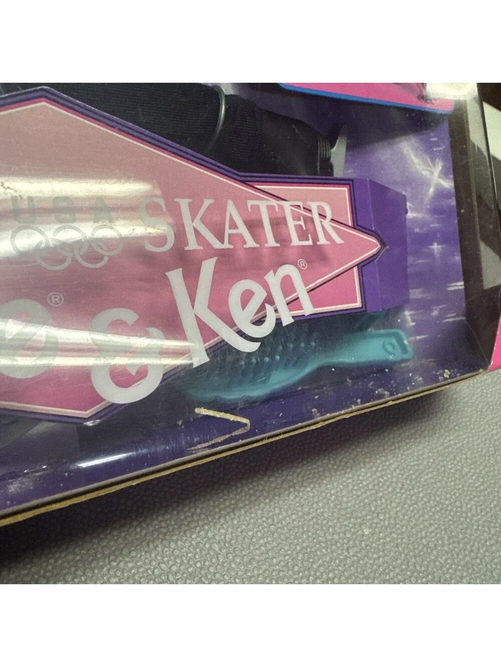 Barbie & Ken Olympic Skater USA Team Doll Set Vintage Mattel 18726 Damaged Box